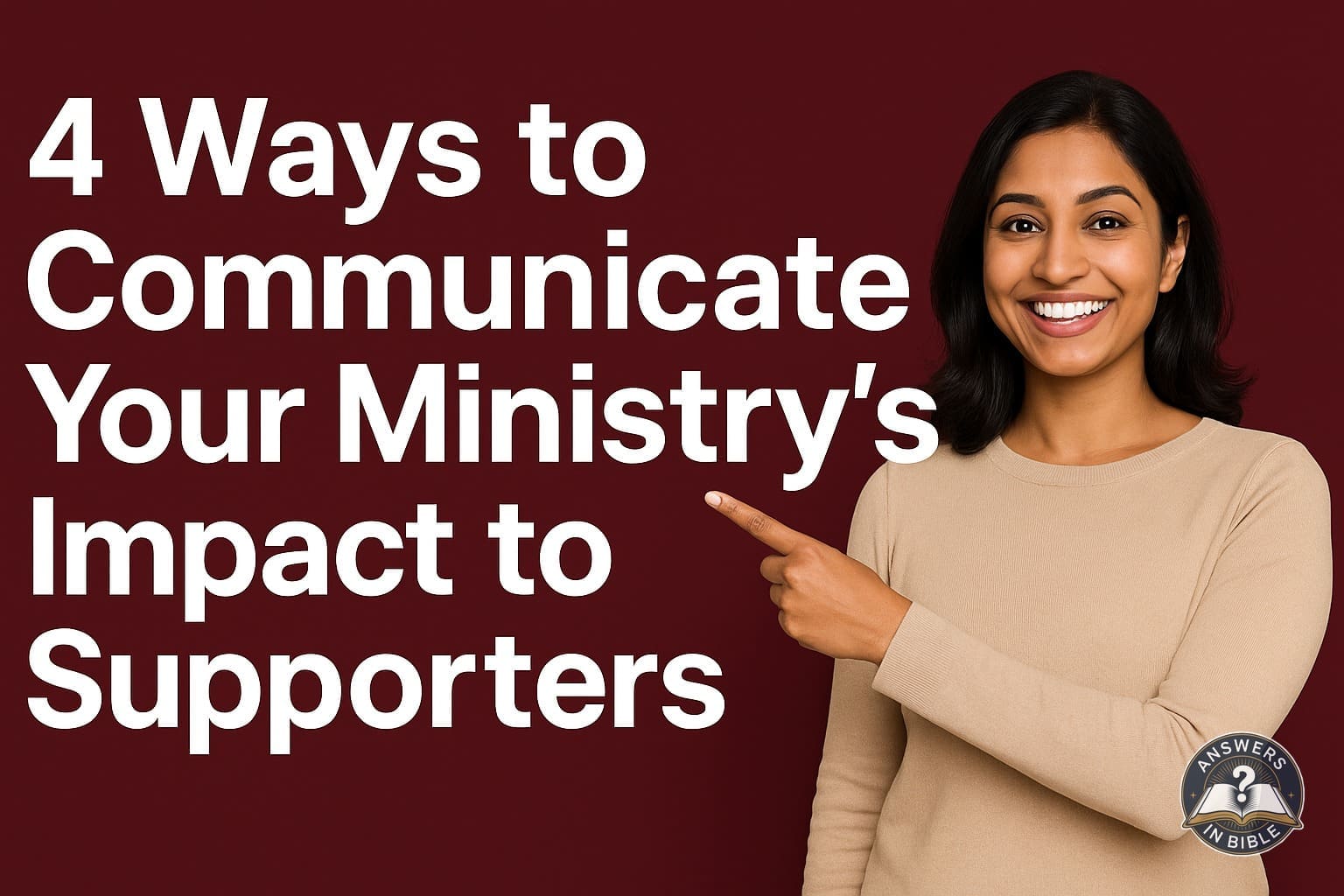Weather presenter pointing to 4 Ways to Communicate Your Ministry's Impact to Supporters