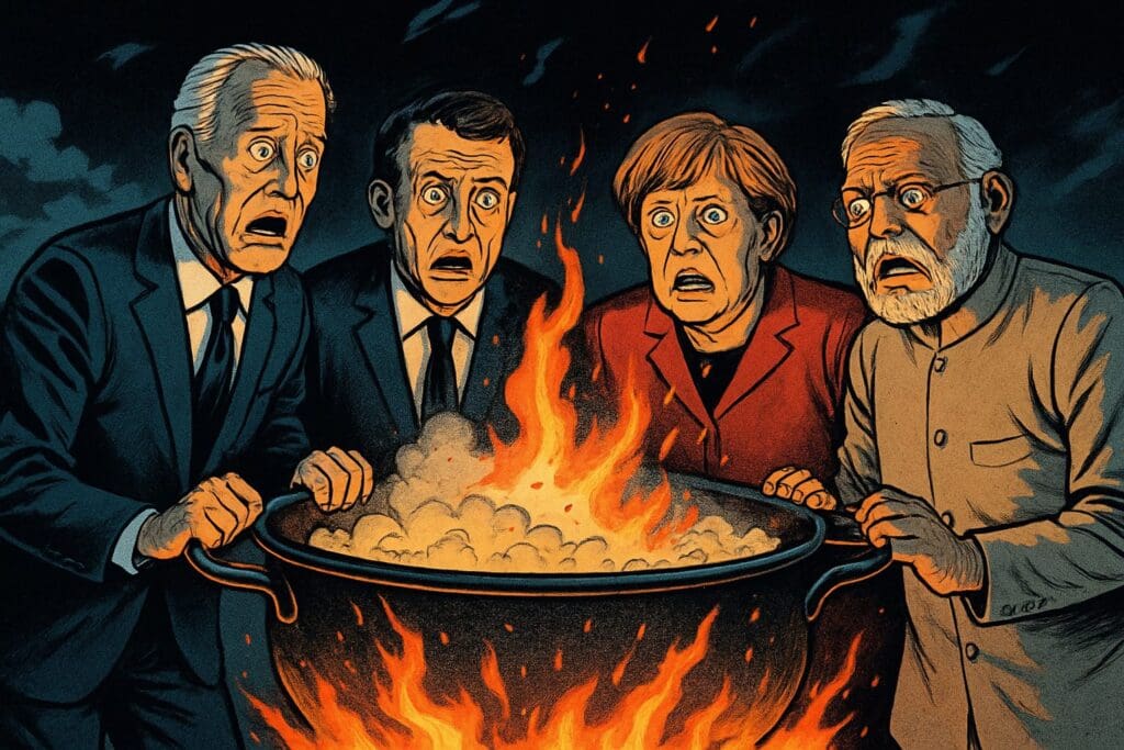 Comic book style illustration depicting a scene from Ezekiel chapter 11