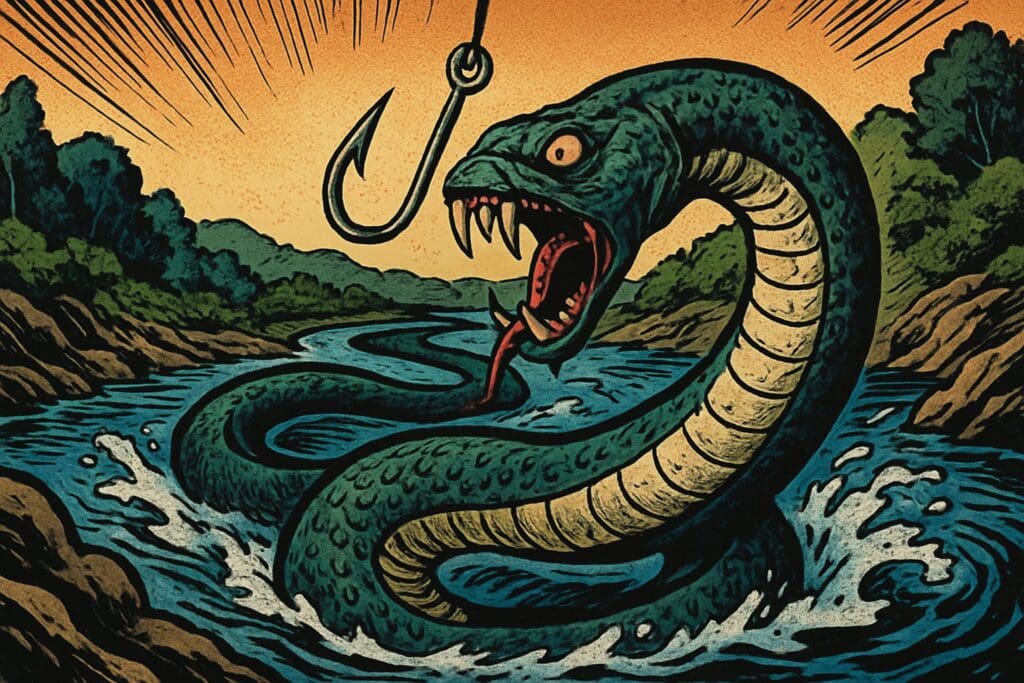 Comic book style illustration depicting a scene from Ezekiel chapter 29