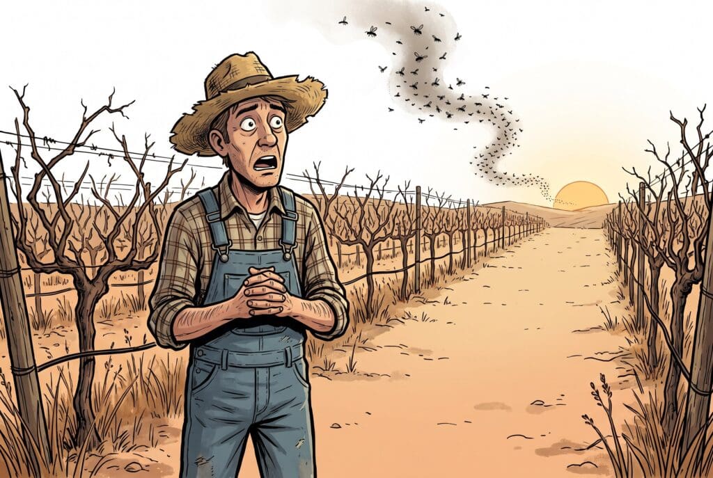 Comic book style illustration depicting a scene from Joel chapter 1