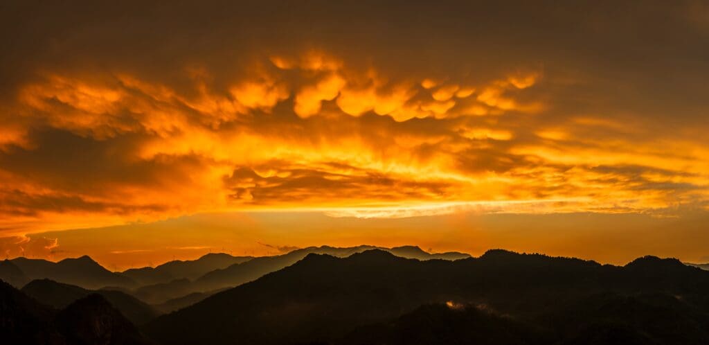 Golden Sunrise over Mountains