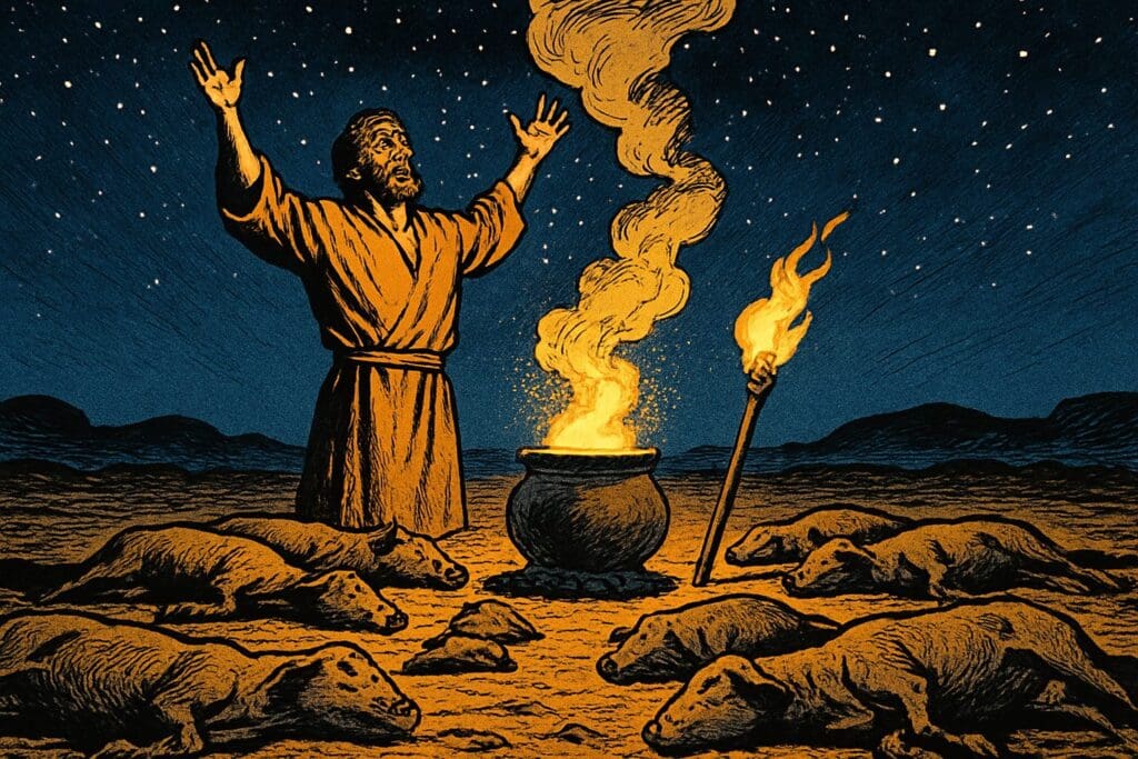 Comic book style illustration for Genesis 15