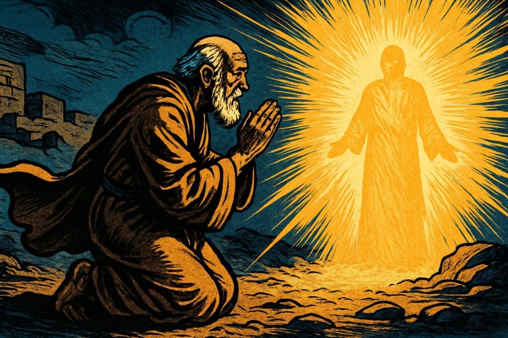 Comic book style illustration for Genesis 17