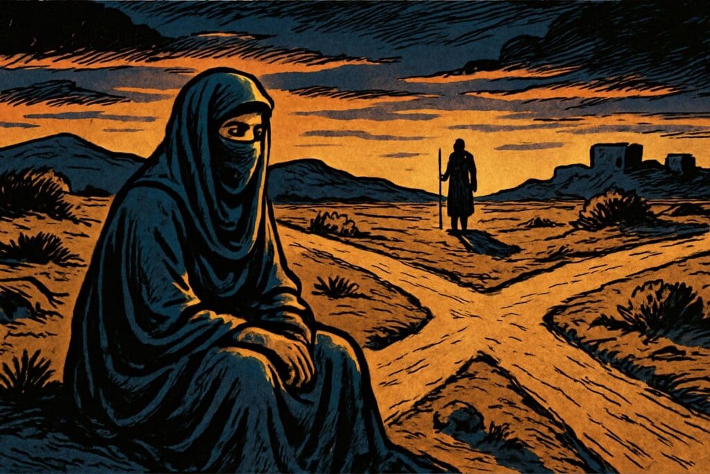 Comic book style illustration for Genesis 38