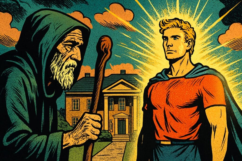 Comic book style illustration depicting a scene from Hebrews chapter 3