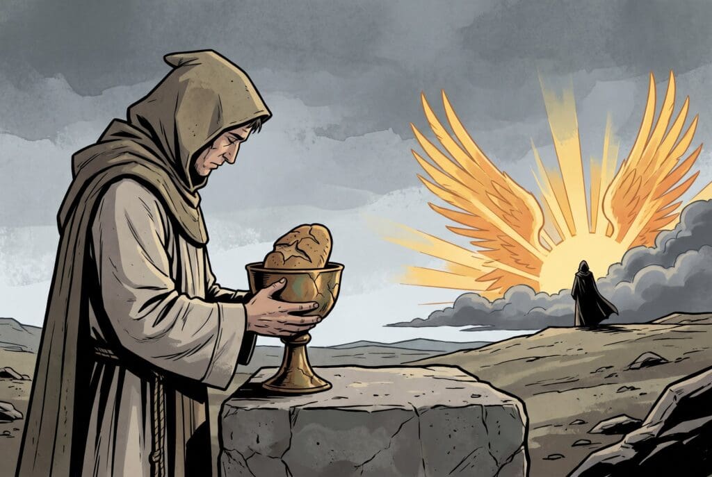 Comic book style illustration representing the book of Malachi
