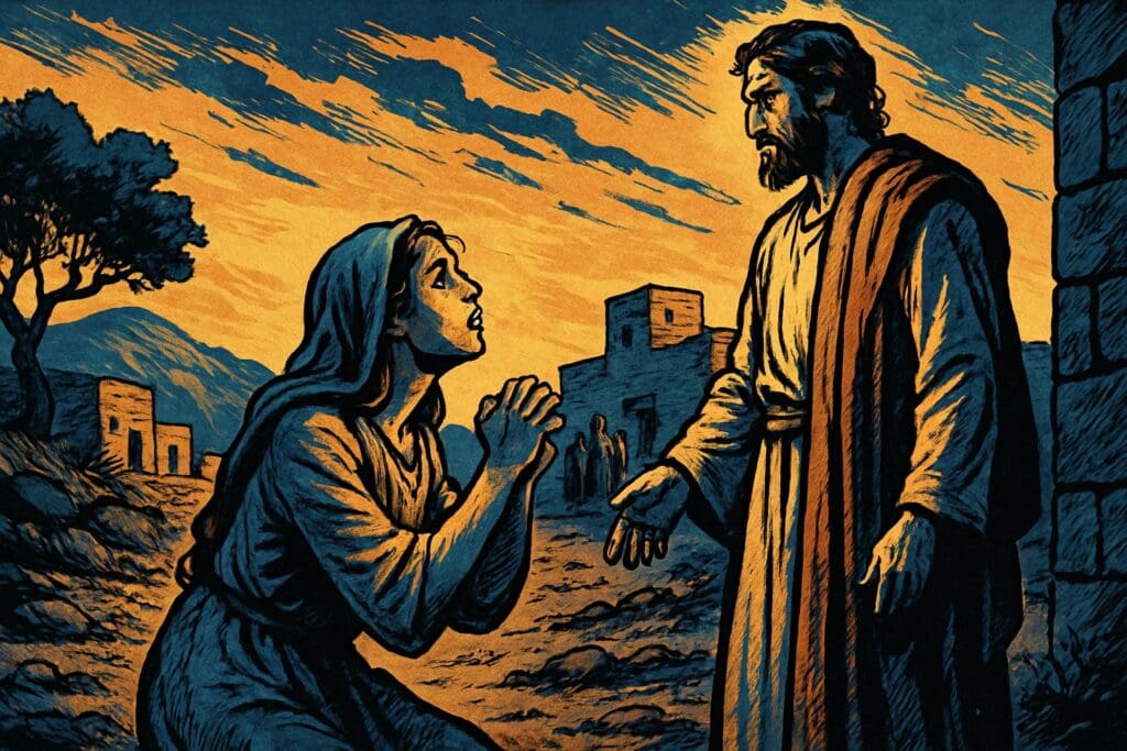 Comic book style illustration for Mark 7