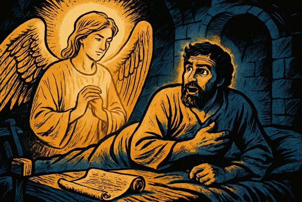 Comic book style illustration for Matthew 1