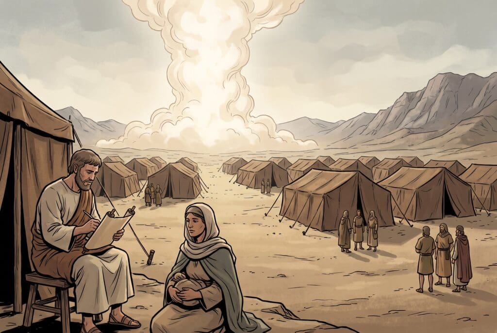 Comic book style illustration representing the book of Numbers