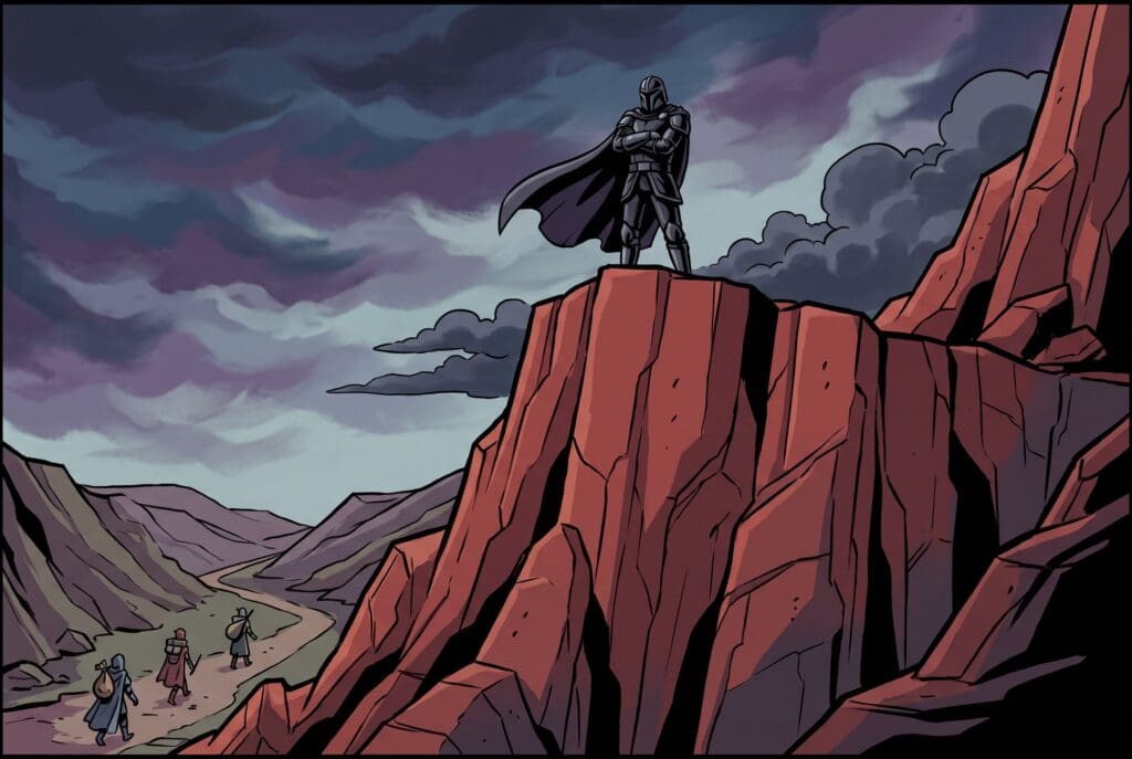 Comic book style illustration representing the book of Obadiah