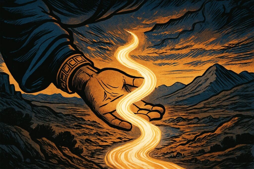 Comic book style illustration for Proverbs 16