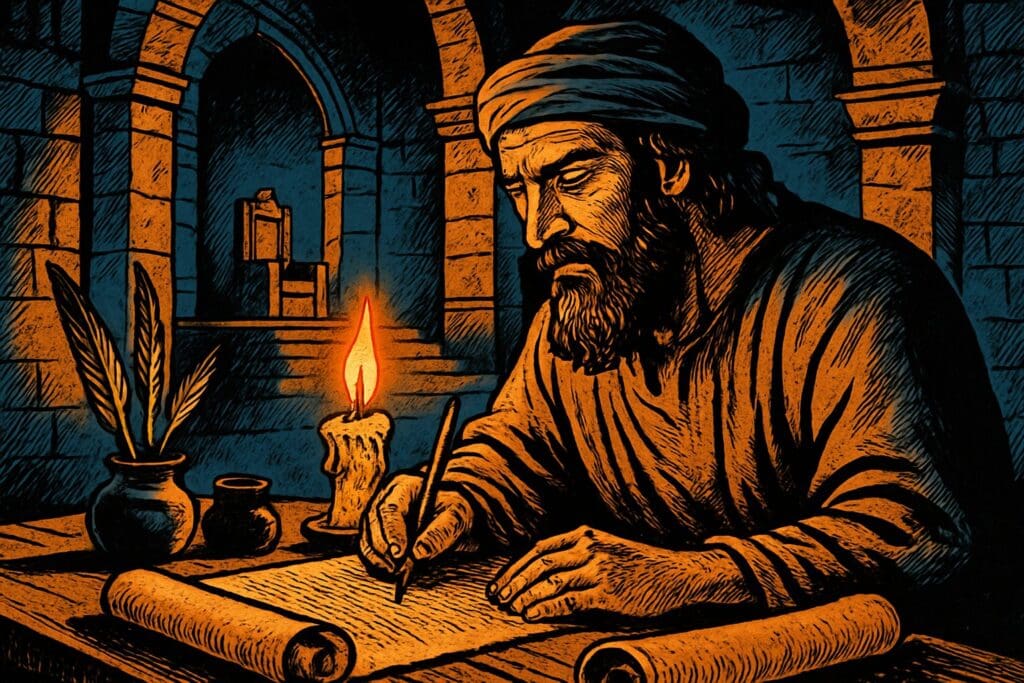Comic book style illustration for Proverbs 25