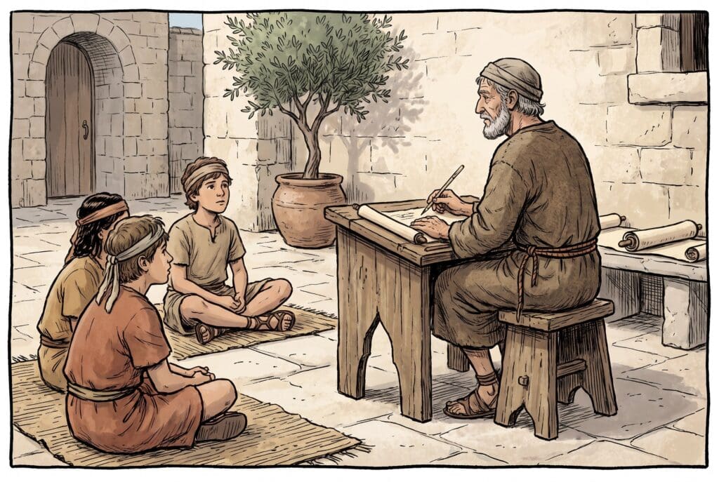 Comic book style illustration representing the book of Sirach